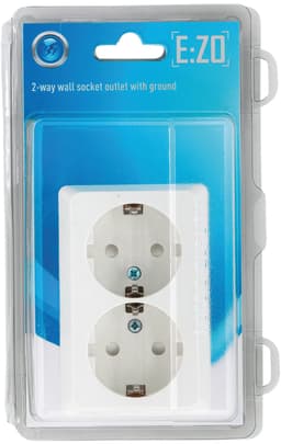 E:ZO 2-veis stikkontakt m/jording