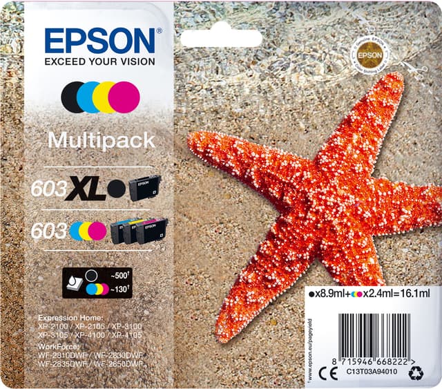 Epson 603 blekkpatron mikset kombopakke