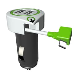 Q2Power Triple USB Car Charger USB-C
