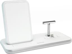 Zens dubbel Qi-laddare och docka 220V 10W  (vit)