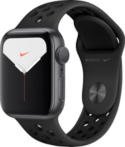 Apple Watch Series 5 Nike+ 40 mm (stellargrå alu/sort Nike sportsreim)