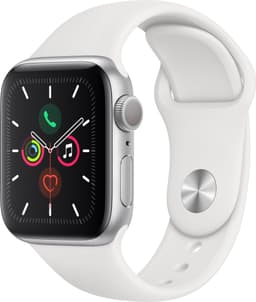 Apple Watch Series 5 40mm (hopea/valkoinen urheiluranneke)