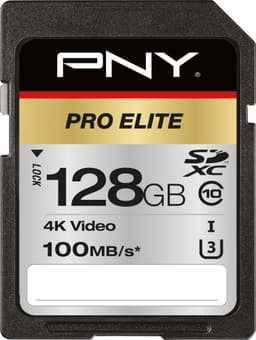 PNY Pro Elite SDXC minneskort 128 GB