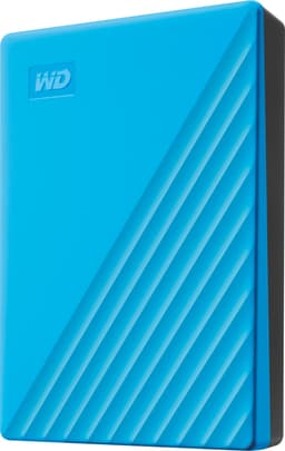 WD My Passport bærbar harddisk 4 TB (blå)