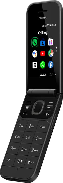 Nokia 2720 Flip mobiltelefon (svart)