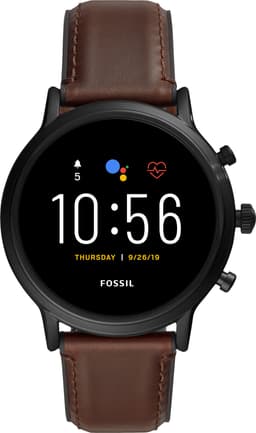 Fossil Carlyle HR Gen. 5 smartwatch 44 mm läder (brun/svart)