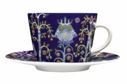 Iittala taika kaffe/cappuccino kopp blã¥ med skã¥l