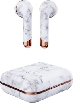 Happy Plugs Air 1 trådløse in-ear høretelefoner (white marble)