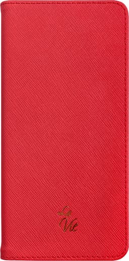 La Vie Fashion Folio Samsung Galaxy S10 suojakotelo (kirkkaanpunainen)