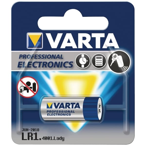 Alkaliskt batteri 1.5V LR1 Lady N Varta Professional