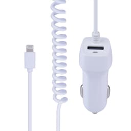 Autolaturi iPhone + ekstra usb-liitäntä