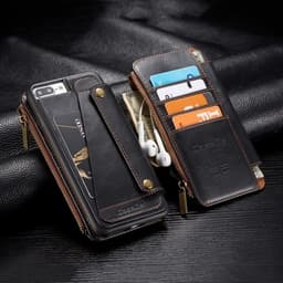 CaseMe-011 Plånboksfodral iPhone 8 Plus & 7 Plus Svart