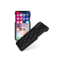Tetded Leather Case iPhone X / XS Stitch: Prestige Black
