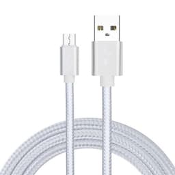 Micro USB datakabel 3 m - Sølv