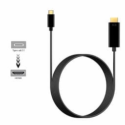 USB Typ C - HDMI-kabel 1,8m Svart