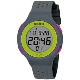 Digital klocka VattentÃ¤t silikonarmband GrÃ¥