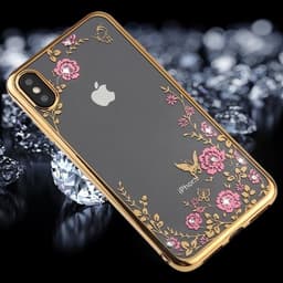 TPU Bakskal Blomma iPhone XS Max - Guld