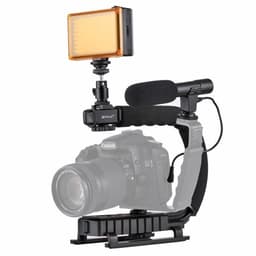 Käsijalusta Stabilizer + LED Studiovaloa + jalustapää