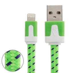 Stofledning Lightning til iPhone 5 / 5S / 5C / 6 / SE  / 6s / 6 Plus - Grøn