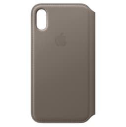 iPhone X Folio skinndeksel (taupe)