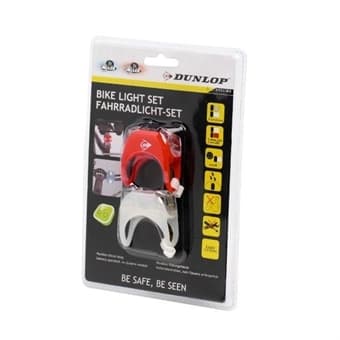 Dunlop Cykellygte - Komplet Sæt med For- og Baglygte