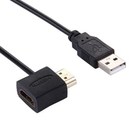 Adapteri HDMI naaras + HDMI uros USB 2.0 Uros