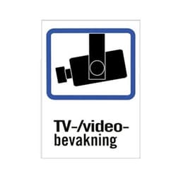 Tv-övervakningsskylt - 10-Pack
