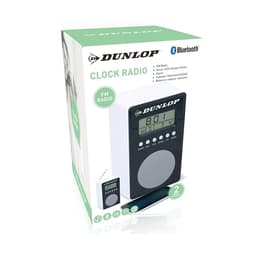 Dunlop Klokkeradio 85x143mm Svart/Hvit