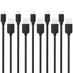 Micro Usbkabel till Mobiltelefon - 5Pack Svart