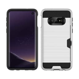 PC+TPU skyddsskal för Samsung Galaxy S10e med plats för kor tVit