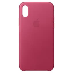 iPhone X nahkakuori (fuksia)