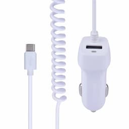 Billaddare Typ-C + extra usbuttag - 2,1A