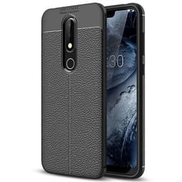 Bakskal  / telefonskal för Litchi Nokia X6 Svart