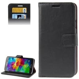 Flipfutteral holder & kredittkort til Samsung Galaxy S5 - Sort