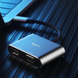 ROCK USB-C / Type-C till HDMI + VGA adapter