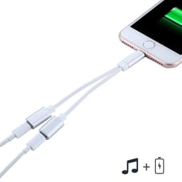 Dobbelt Lade / Mic / Headset Adapter iPhone 8 / 7