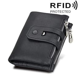 RFID Lompakko aitoa nahkaa vetoketjulla