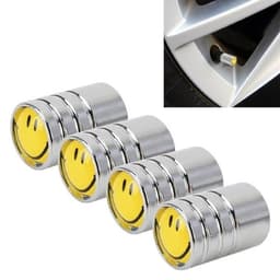 Cykelventil munstycke Smiley - 4-Pack
