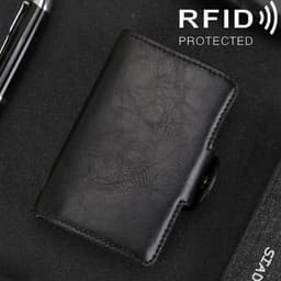 X-7 RFID Lompakko Kortti PopUpilla - Musta