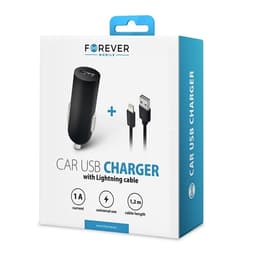 Bil USB-laddare med USB typ-C  kabel 1A