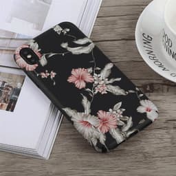 Självlysande bakskal för  iPhone XS - Blommotiv