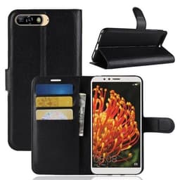 Tegnebogsfoderal med stativ Huawei Y6 2018 Sort