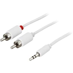 Lydkabel, 3,5mm hann - 2xRCA hann, 3m