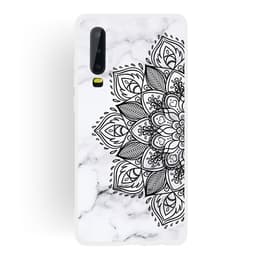 Frostat marmorskal / marmorfodral blommotiv - Huawei P30