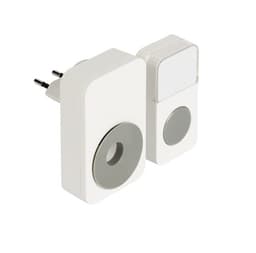 König Dörrklockset Trådlöst 85dB  AC Plug-In Vit/Grå