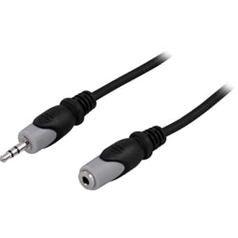 Lydkabel, 3,5mm hann - hunn, 1 m