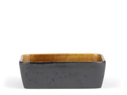 Bitz fat rekt. 19x14cm svart/amber