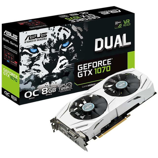 Asus Dual GeForce GTX 1070 OC grafikkort (8 GB) - Elkjøp