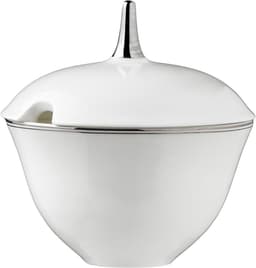 Wik & walsøe fnugg sauseterrin m/skål 14cm hvit/sølv