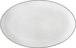 Wik & walsøe fnugg ovalfat 39cm hvit/sølv